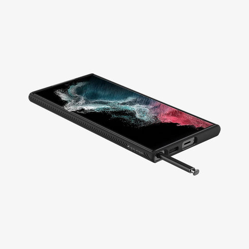 ACS03915 - Galaxy S22 Ultra 5G Case Liquid Air in black showing the back